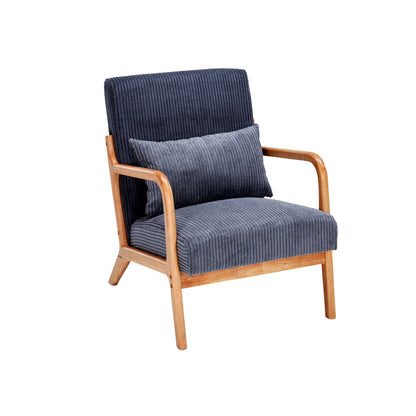 Accent Arm Chair With Pillow Upholstered