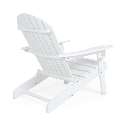 Zenithia - Outdoor Foldable Adirondack Chair With 2 Cup Holders