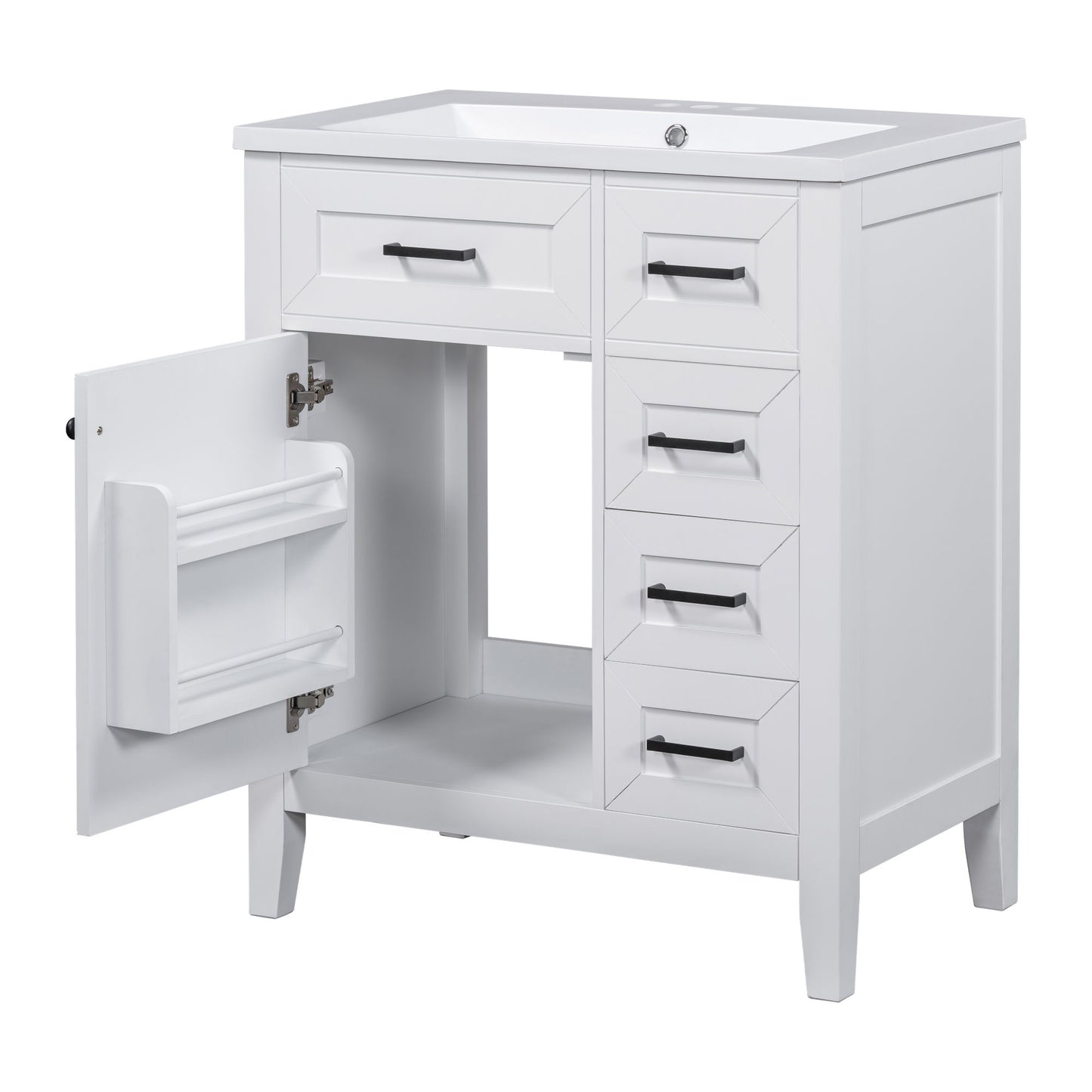 Modern Bathroom Vanity With Sink Combo, 3 Drawers
