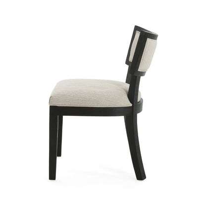 Farmhouse Style Fabric Upholstered Side Dining Chair Set