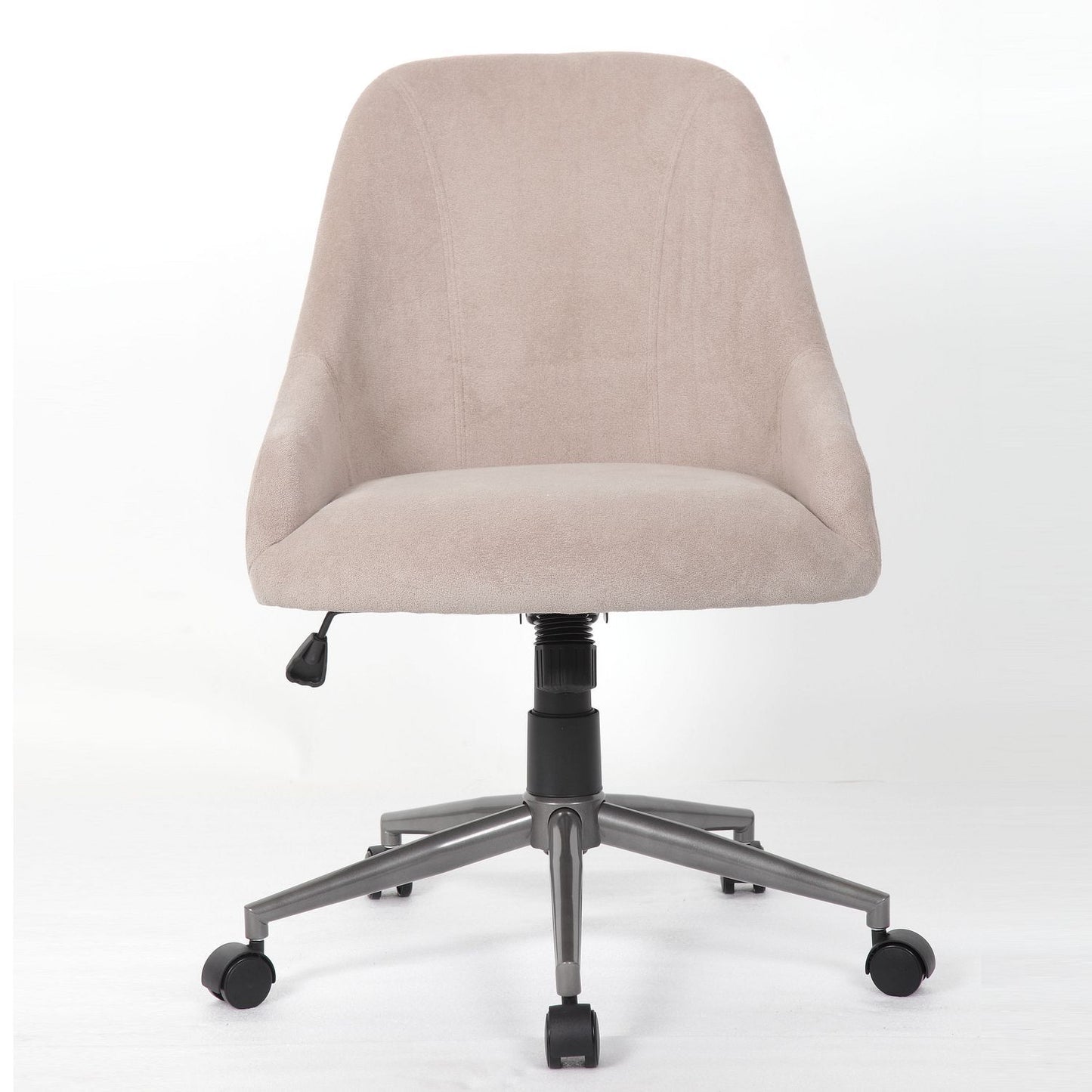Enveloping Bucket Back Swivel Computer Chair For Home Decor - Beige