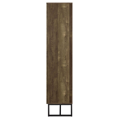 Gunderson - 8 Shelf Accent Cabinet - Oak