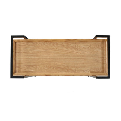 Modern Industrial Bar Cart With Shelving And Casters