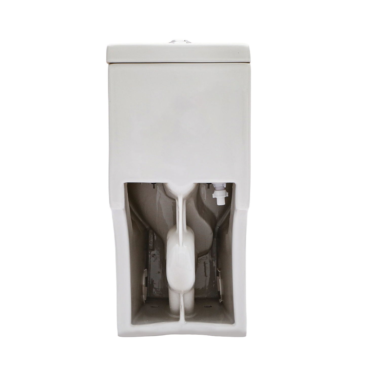 1 Piece Toilet For Bathroom, Dual Flush 1.1 / 1.6 Gpf, Soft Closing Seat - White