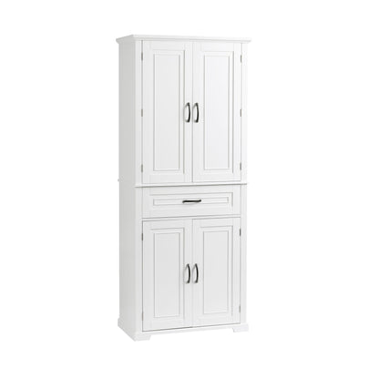 Bathroom Storage Cabinet With Doors And Drawer, Adjustable Shelf