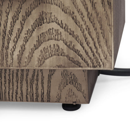 Wellington Square Iron Fire Pit With Wood Pattern Design And 50, 000 Btu Output