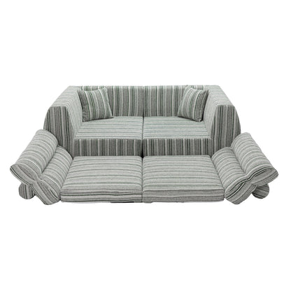 3 Seater, Couch With Throw Pillows For Living Room