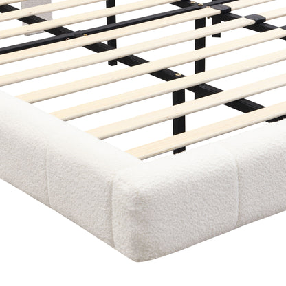 Floating Bed With Light, Soft Touch Surface