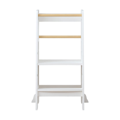 Standing Tower, Child Kitchen Step Stool Toddler, Montessori Stool Adjustable Height - White