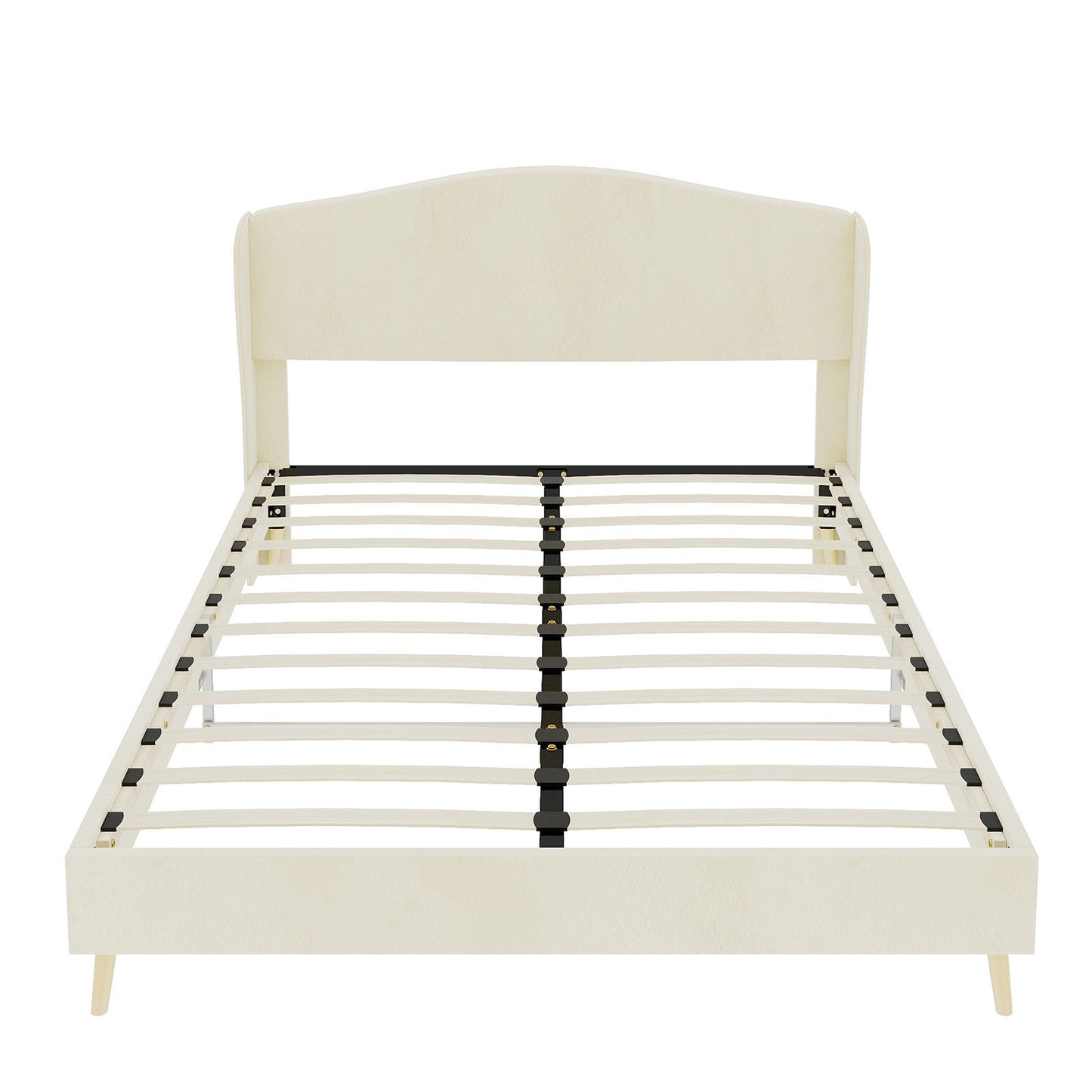 Upholstered Bed, Tufted Headboard, Comfortable Sleep
