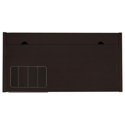 Maxim - 2 Drawer Computer Desk With Lift Top Storage And Power Outlet - Cappuccino