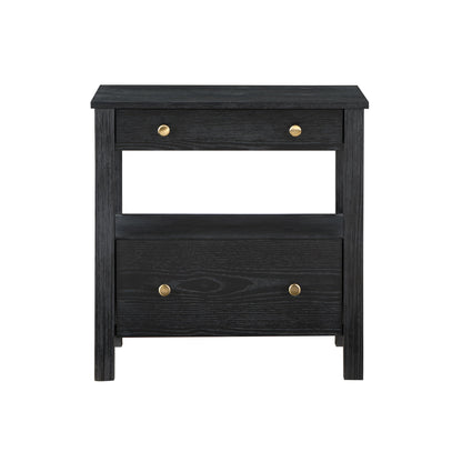 Danielle - 2 Drawer Nightstand - Black