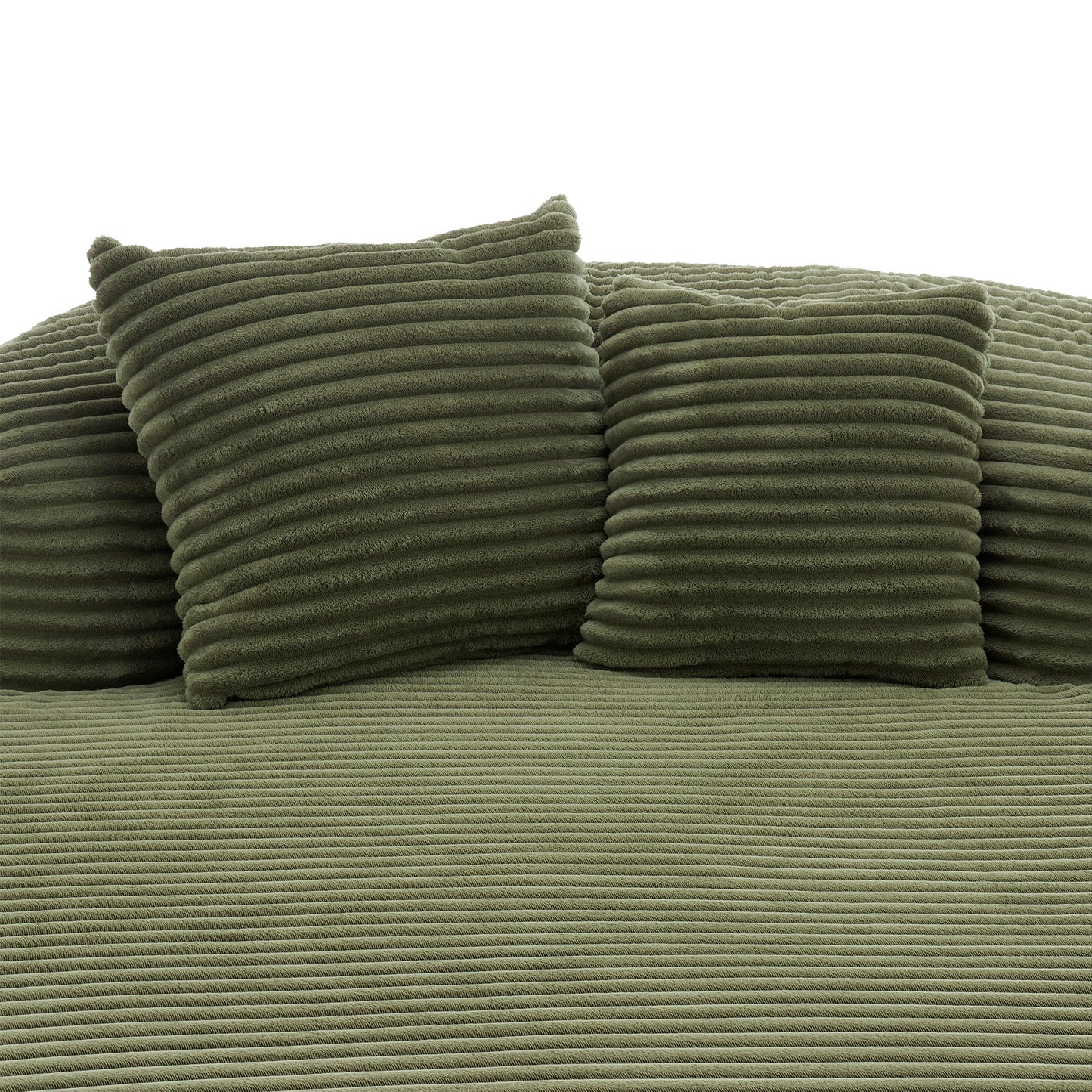 Modern Chaise Lounge Sofa Boneless Couch With Supportive Pillows