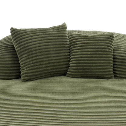 Modern Chaise Lounge Sofa Boneless Couch With Supportive Pillows