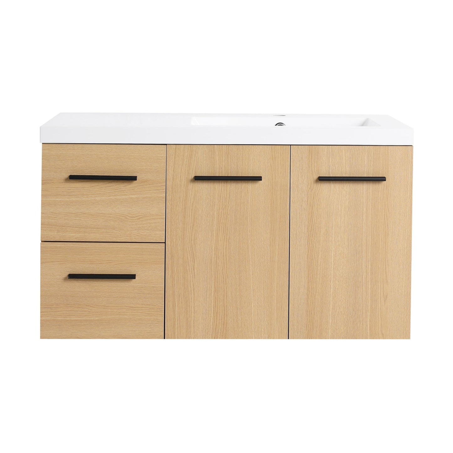 Wall Mounted Floating Bathroom Vanity With Sink, Door & Drawers Modular Cabinet
