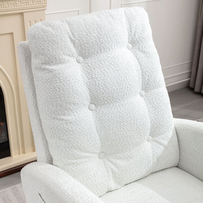 Accent Rocking Chair With Footrest, High Back