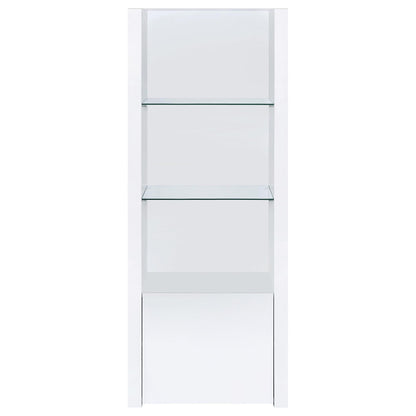 Lance - 3 Piece TV Entertainment Center With Shelves - Gloss White