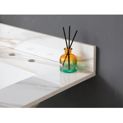 Vanity Top With Undermount Sink And Backsplash, Sintered Stone