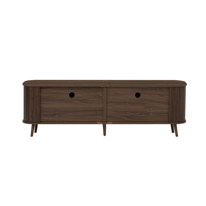 70" TV Stand, Media Center With Ample Storage - Dark Brown