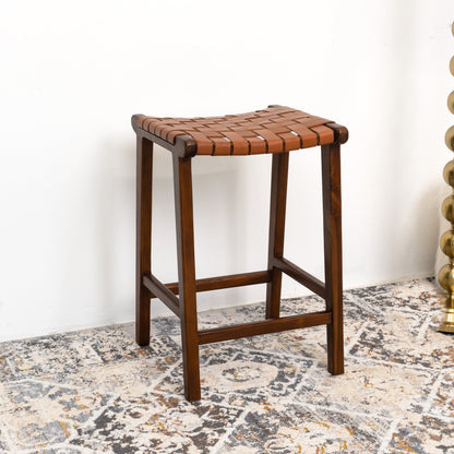 James - Mid-Century Modern Genuine Counter Stool