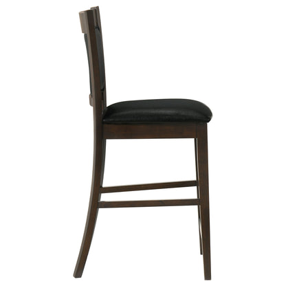 Upholstered Counter Height Stools (Set of 2) - Black / Espresso