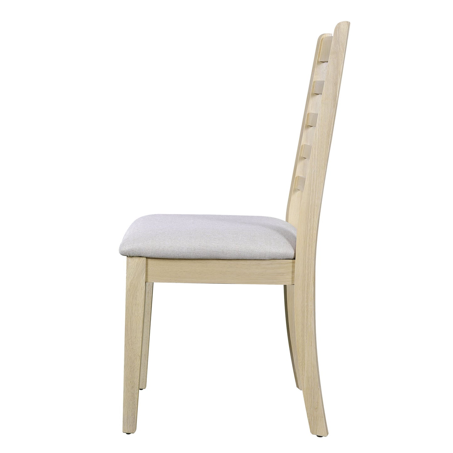 Upholstered Armless Chairs With High Ladder Back