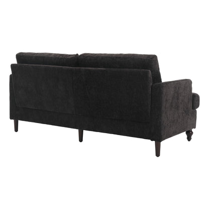 Mid Century Modern Fabric Loveseat Sofa, 2 Seat Upholstered Couch