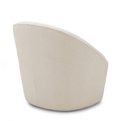 Anson - Swivel Chair With Soft Rounded Back - Off White
