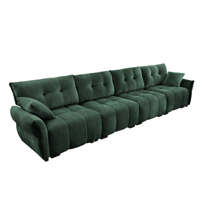 Modern Sofa & Pillows, Textured Cover, High Rebound Cushions