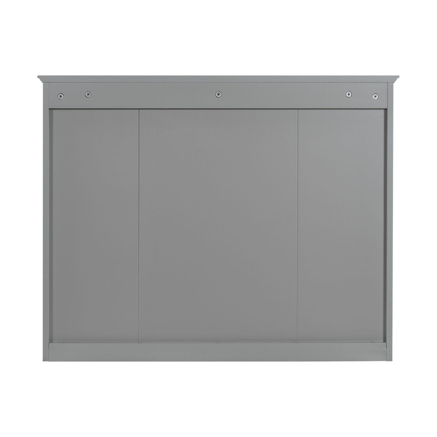 Bathroom Vanity With Mirror Cabinet, Single Sink With 2 Soft Closing Doors And 4 Drawers