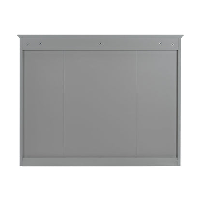 Bathroom Vanity With Mirror Cabinet, Single Sink With 2 Soft Closing Doors And 4 Drawers