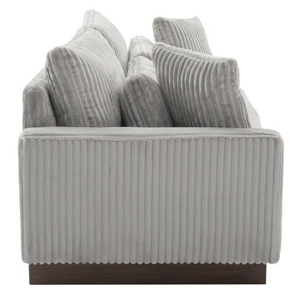 Modern Loveseat Sofa With 4 Pillows