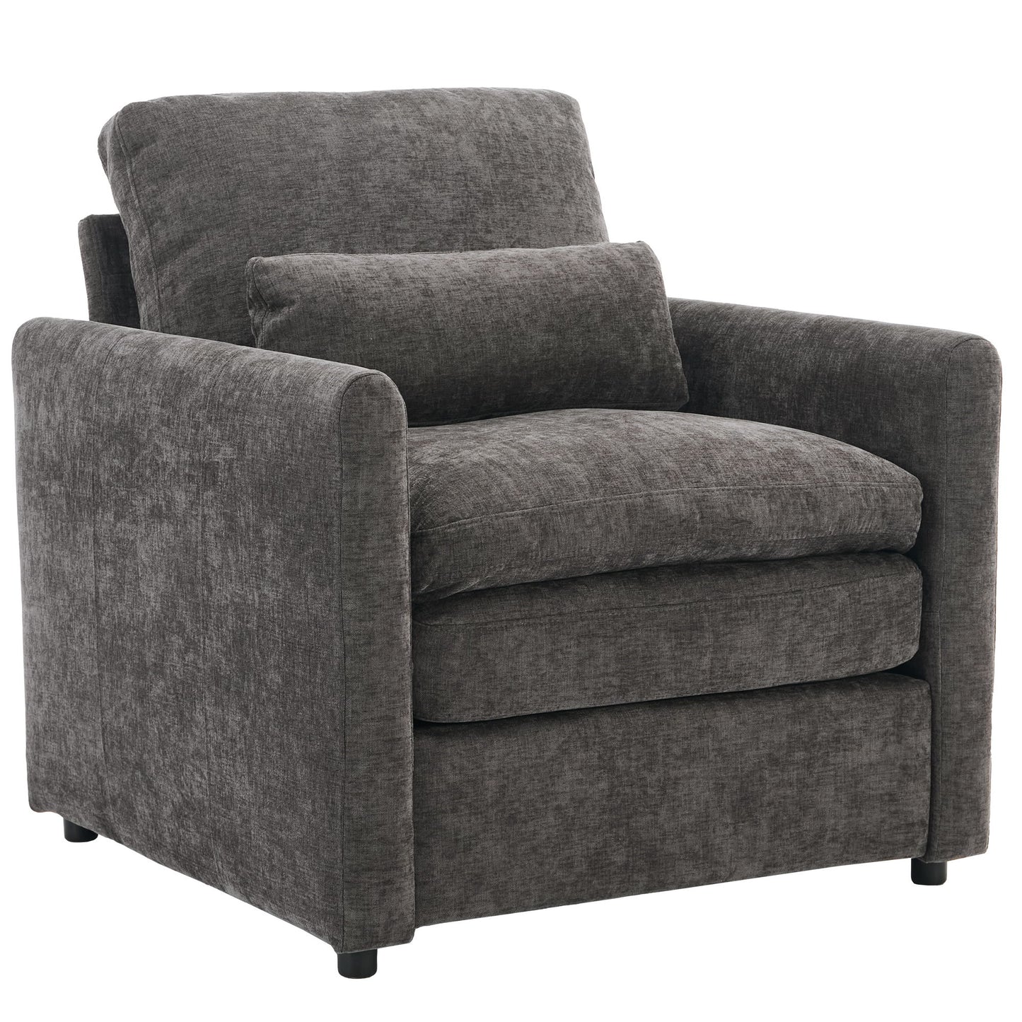 Cozy Upholstered Cushion Armchair For Living Room