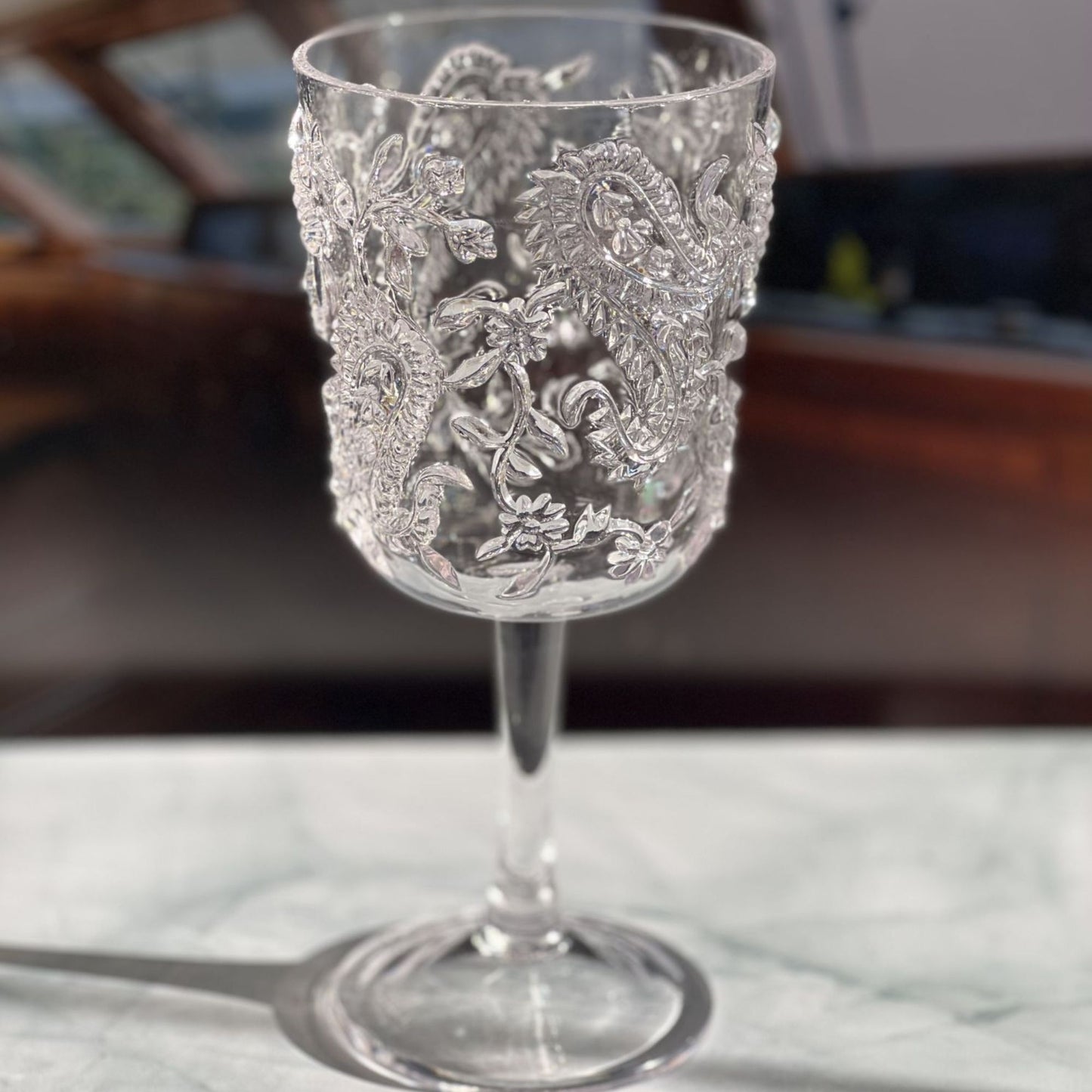 Paisley Acrylic Wine Glasses (Set of 4)