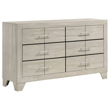 Strout - 4 Piece Queen Bedroom Set With Upholstered Headboard - Rustic
