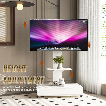 Adjustable Height Mobile TV Cart