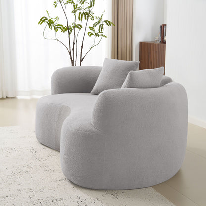 Modern Curved Loveseat