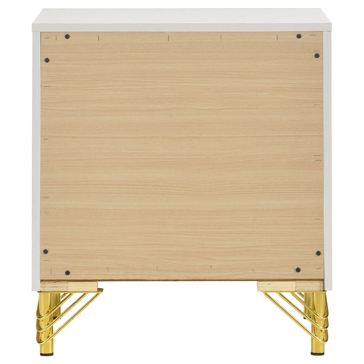 Chesney - 2 Drawer Nightstand With Trim, Bedroom Side Table - White