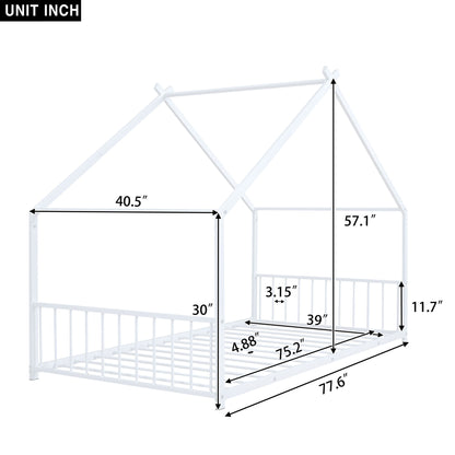 Metal House Bed