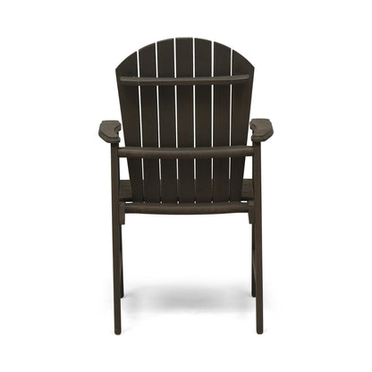 Outdoor Weather Resistant Acacia Wood Adirondack Dining Chairs (Set of 2)