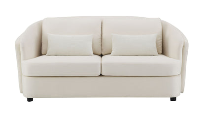 Mariko - 3 Piece Living Room Set Sofa Loveseat Chair - Beige