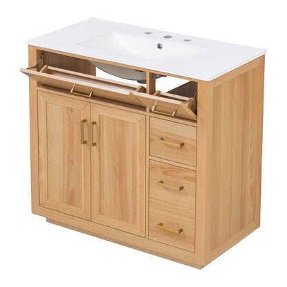Bathroom Vanity & Sink, Soft Close Doors & Drawers - Wood