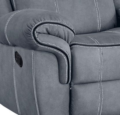 Zubaida - Two Tone Recliner Loveseat With USB Port Console