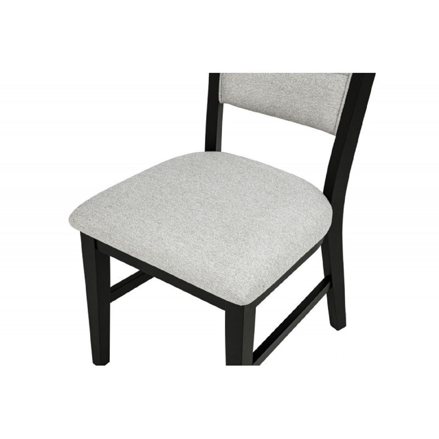 Dining Kitchen Side Chair With Curved Back Design (Set of 2) - Black / Gray