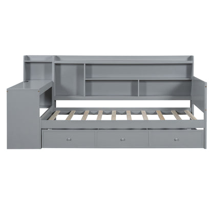Daybed With 3 Drawers USB Ports And Desk