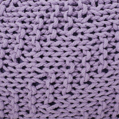 Bordeaux - Knitted Round Pouf Ottoman