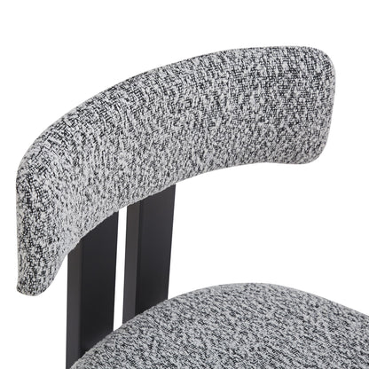 Modern Upholstered Armless Dining Chairs With Metal Legs