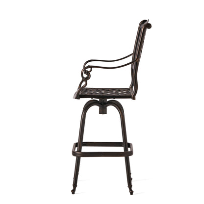 Cast Aluminum Bar Stool - Copper