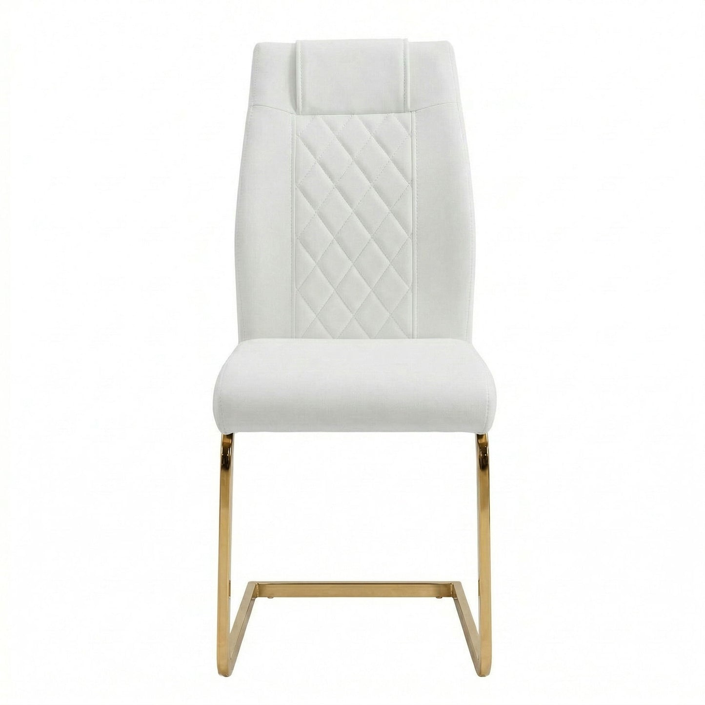 High Back Dining Chairs For Dining & Kitchen Room (Set of 4) - Golden / White
