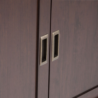Draper - Low Storage Cabinet - Medium Auburn Brown